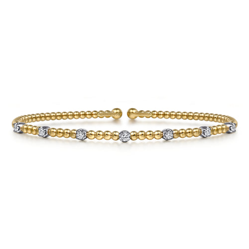White-Yellow Gold Bujukan Diamond Stations Bangle