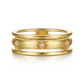 Gold Diamond Station Diamond Easy Stackable Ring