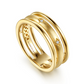 Gold Diamond Station Diamond Easy Stackable Ring