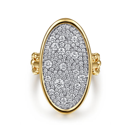 Gold Bujukan and Diamond Signet Ring