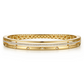 Gold Diamond Station Closed Bangle Bracelet