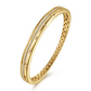 Gold Diamond Station Closed Bangle Bracelet