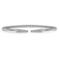 White Gold Bujukan Diamond Spikes Split Bangle
