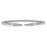 White Gold Bujukan Diamond Spikes Split Bangle