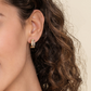 Gold Diamond Multi Row Huggie Earrings