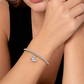 Bujukan Beaded White Sapphire Butterfly Charm Bangle Bracelet