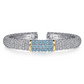 Bujukan Bangle with Pave Blue Topaz