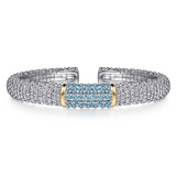 Bujukan Bangle with Pave Blue Topaz