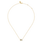 Gold Diamond Pear and Round Pendant Necklace
