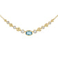 14k Blue Topaz & Diamond Necklace