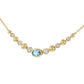 14k Blue Topaz & Diamond Necklace