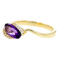 14k Amethyst & Diamond Ring