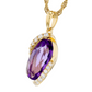 14k Amethyst & Diamond Pendant Necklace