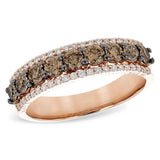 14k White & Brown Diamond Ring