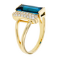 14k London Blue Topaz & Diamond Band