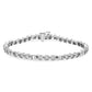 14KW Round & Baguette Diamond Bracelet