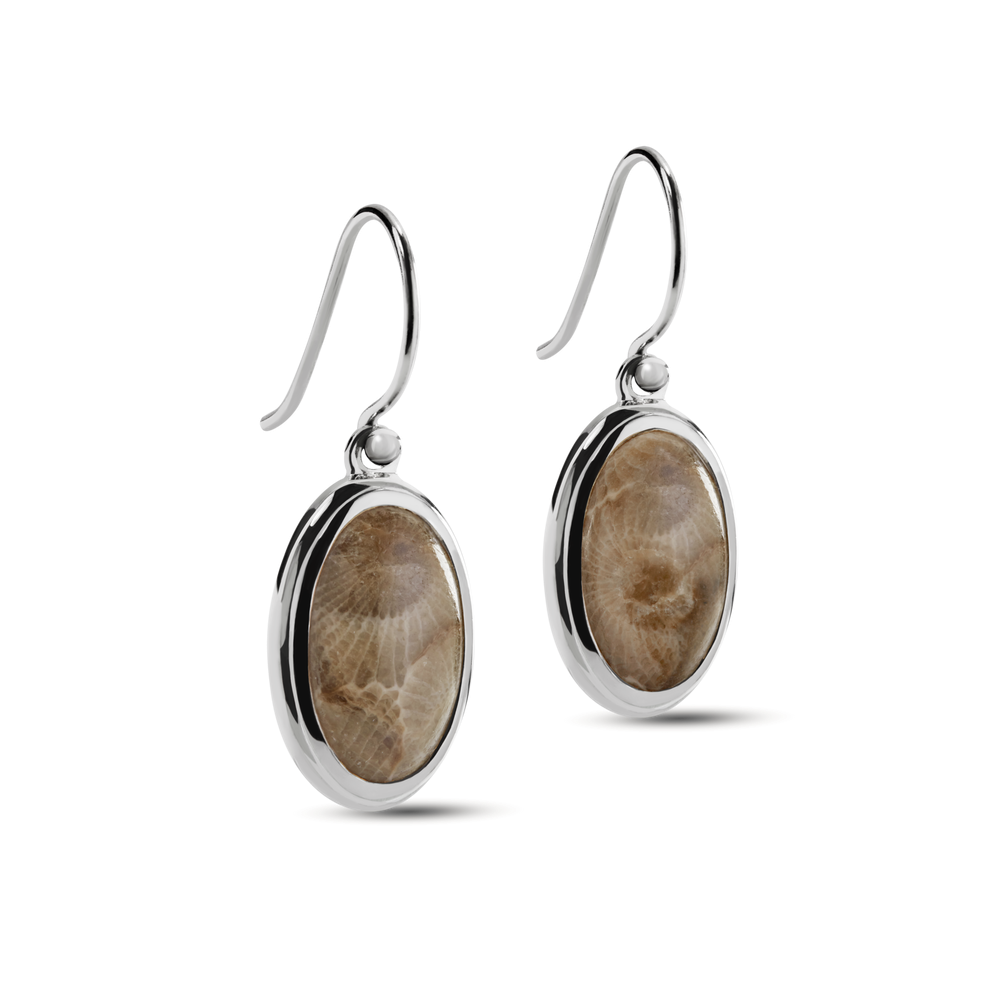 Heirloom Petoskey Stone Drop Earrings