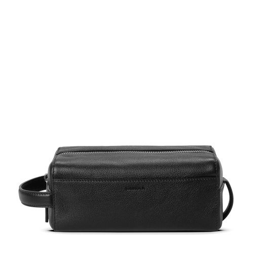 Travel Kit Black Pebbled Leather