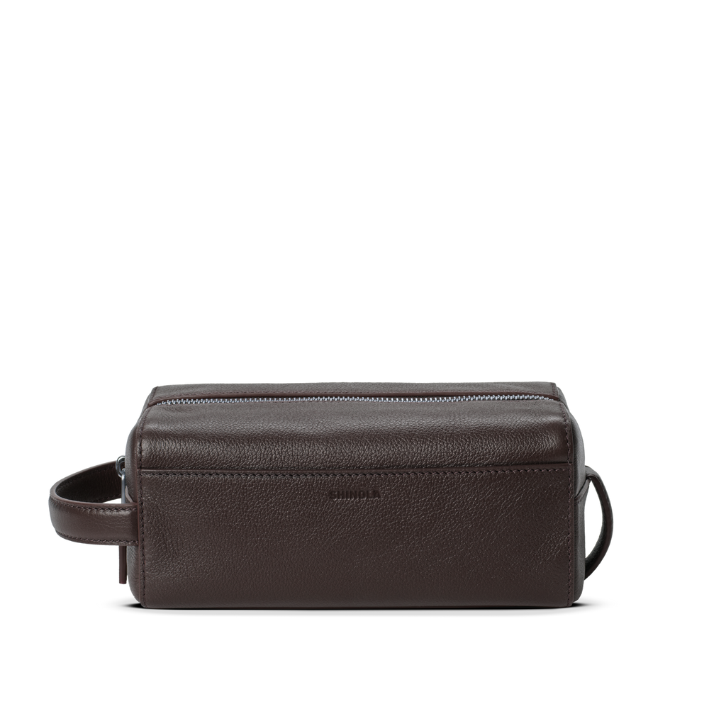 Travel Kit Espresso Pebbled Leather