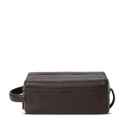 Travel Kit Espresso Pebbled Leather