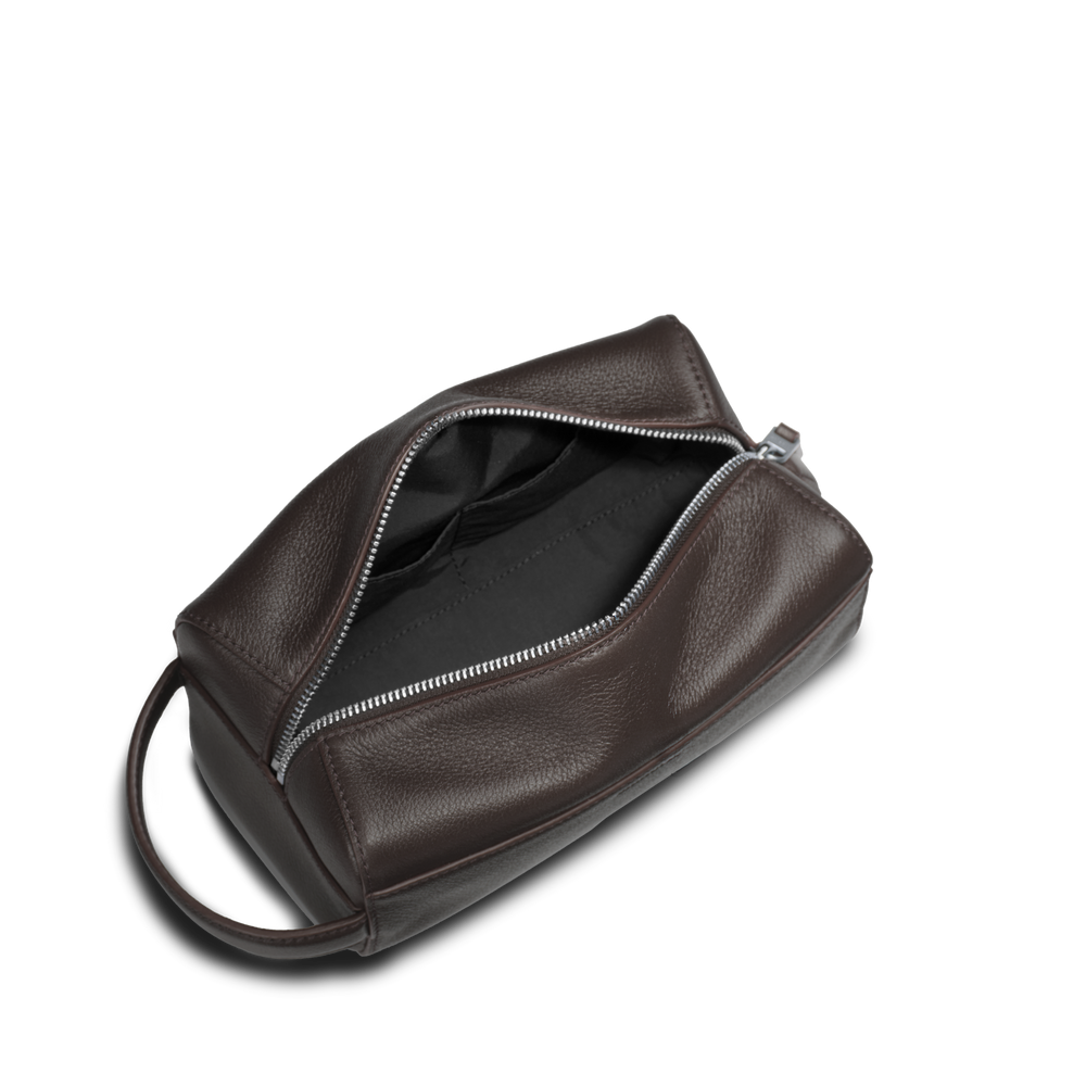 Travel Kit Espresso Pebbled Leather