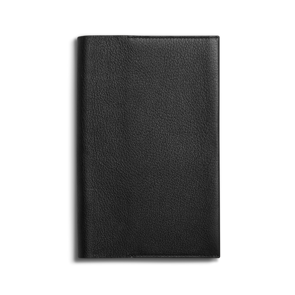 Black Pebbled Leather Journal Cover