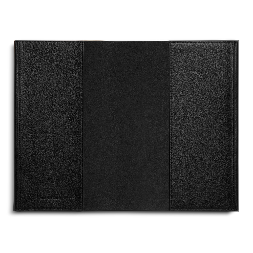 Black Pebbled Leather Journal Cover