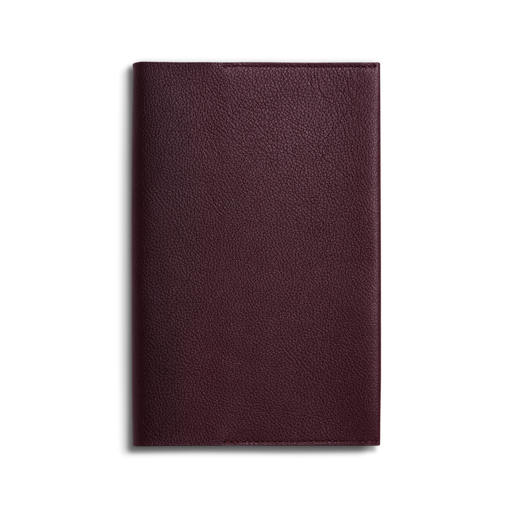 Merlot Pebbled Leather Journal Cover