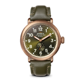 Runwell 43mm Bronze Dark Olive Strap