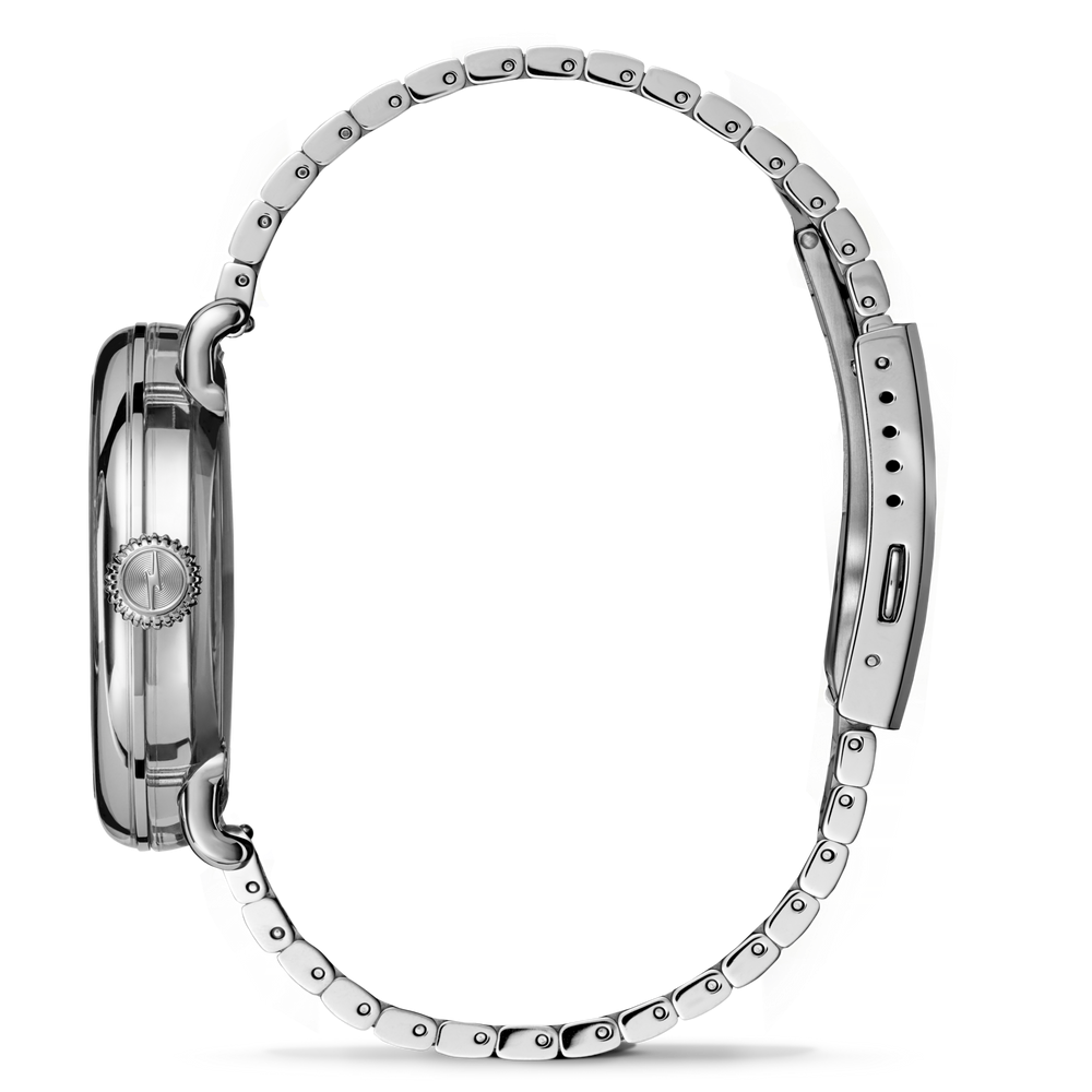 41mm Detrola Watch Silver Bracelet