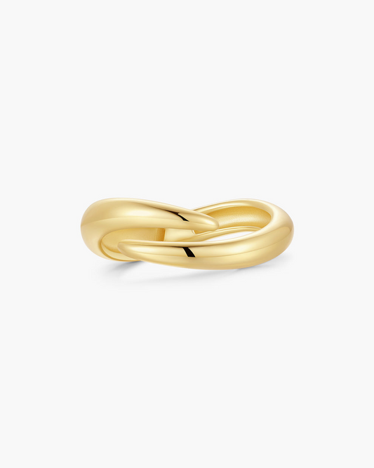 Gold Spiral Adjustable Ring