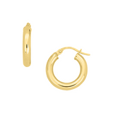 Gold Round Hoop Earrings