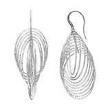 Sterling Silver Circle Drop Earrings