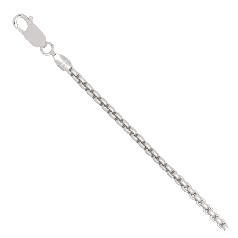 Sterling Silver Round Box Chain 18"