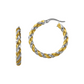 Two Tone Twisted Hoop Earrings
