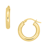 Gold Round Hoop Earrings