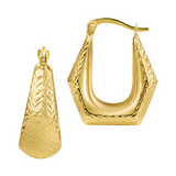 Gold Bell Hoop Earrings