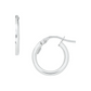 White Gold Round Hoop Earrings