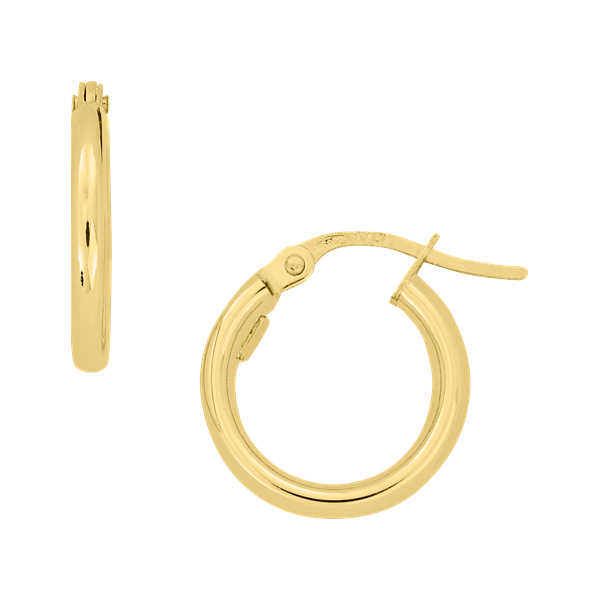 Gold Round Hoop Earrings