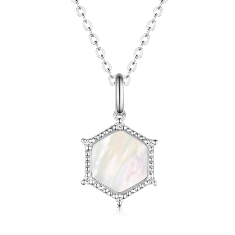Mother Of Pearl And Diamond Necklace
