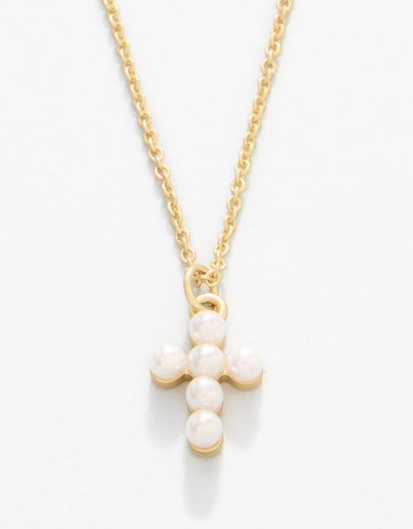 Pearl Cross Necklace