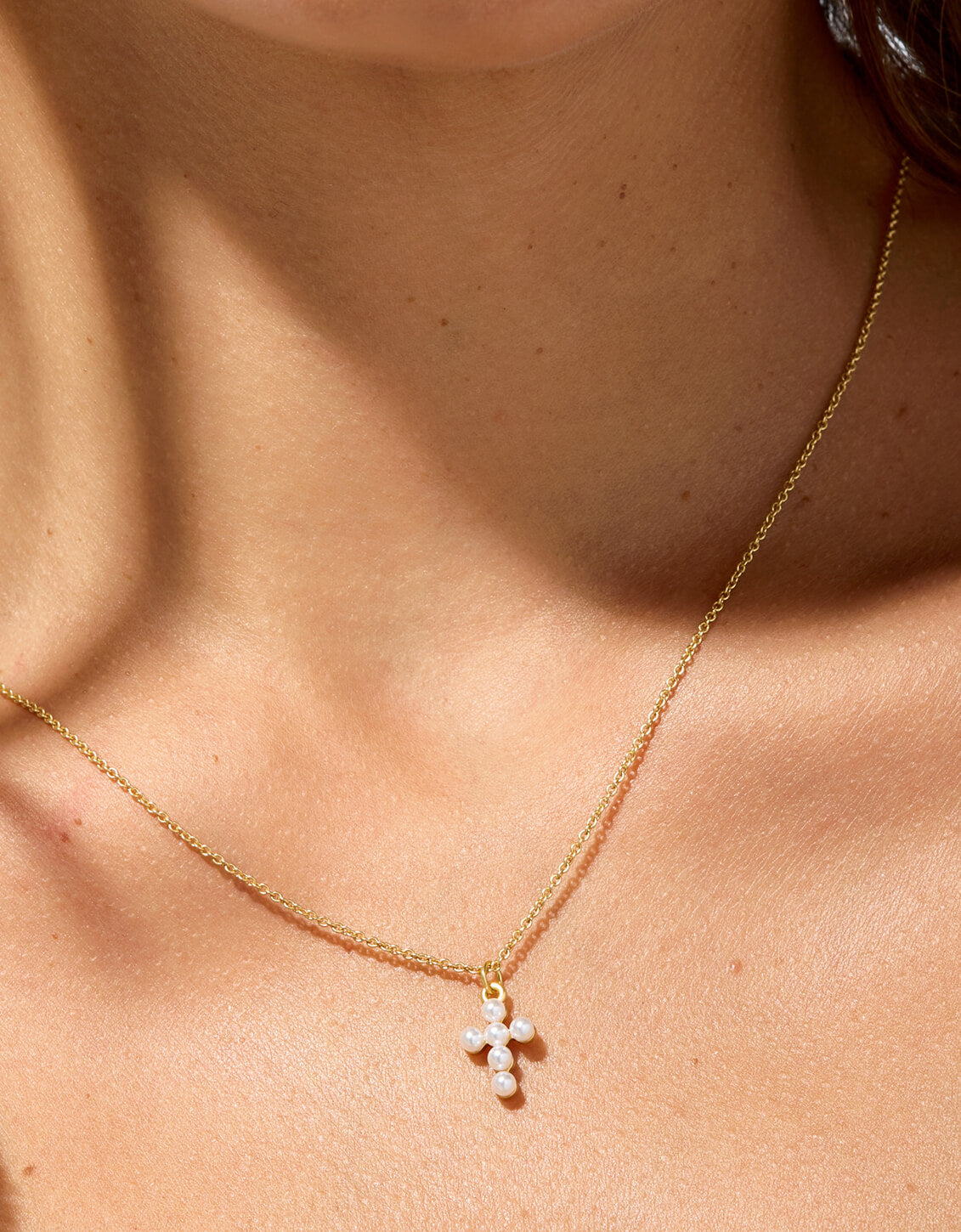 Pearl Cross Necklace