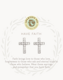 Sea La Vie Cross Stud Earrings