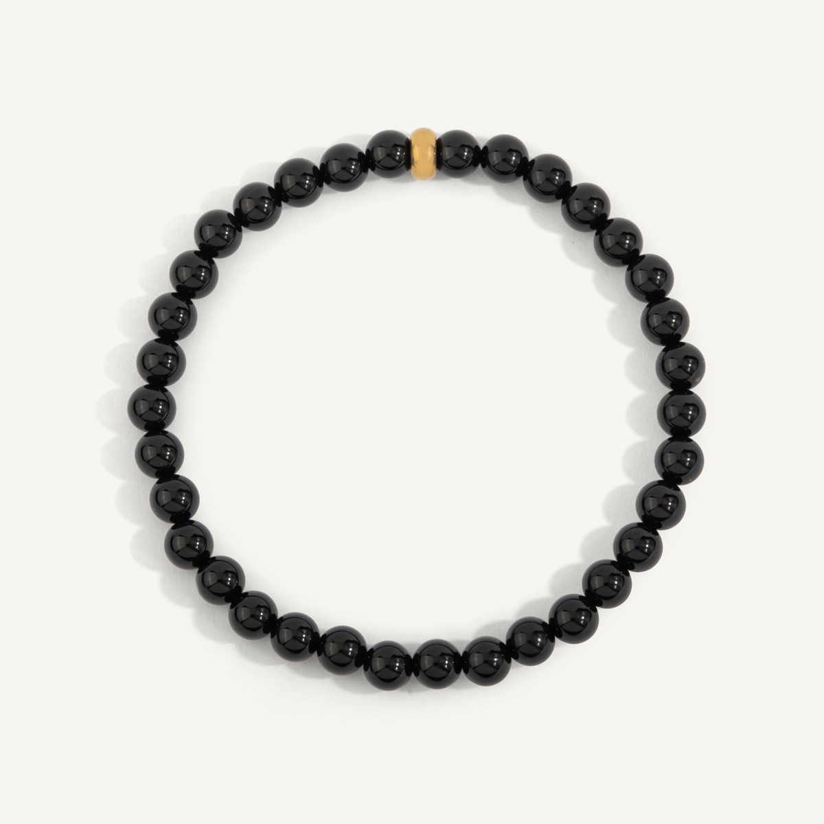 Black Agate Beaded Bracelet