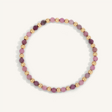 Ruby & Gold Harmony Beaded Bracelet