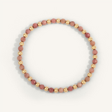 Rhodonite & Gold Beaded Bracelet