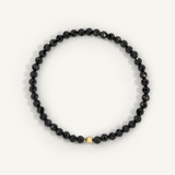 Black Spinel Beach Strech Bracelet