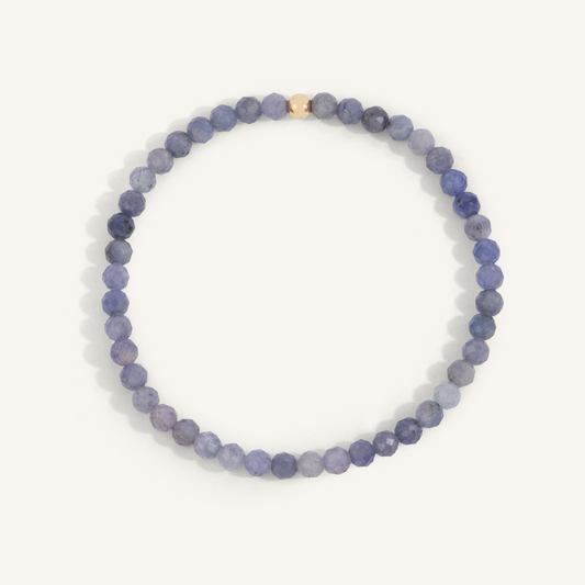Tanzanite Gemstone Bead Bracelet