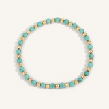 Blue Howlite & Gold Bead Bracelet