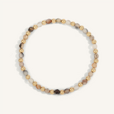 Fire Agate & Gold Bead Bracelet